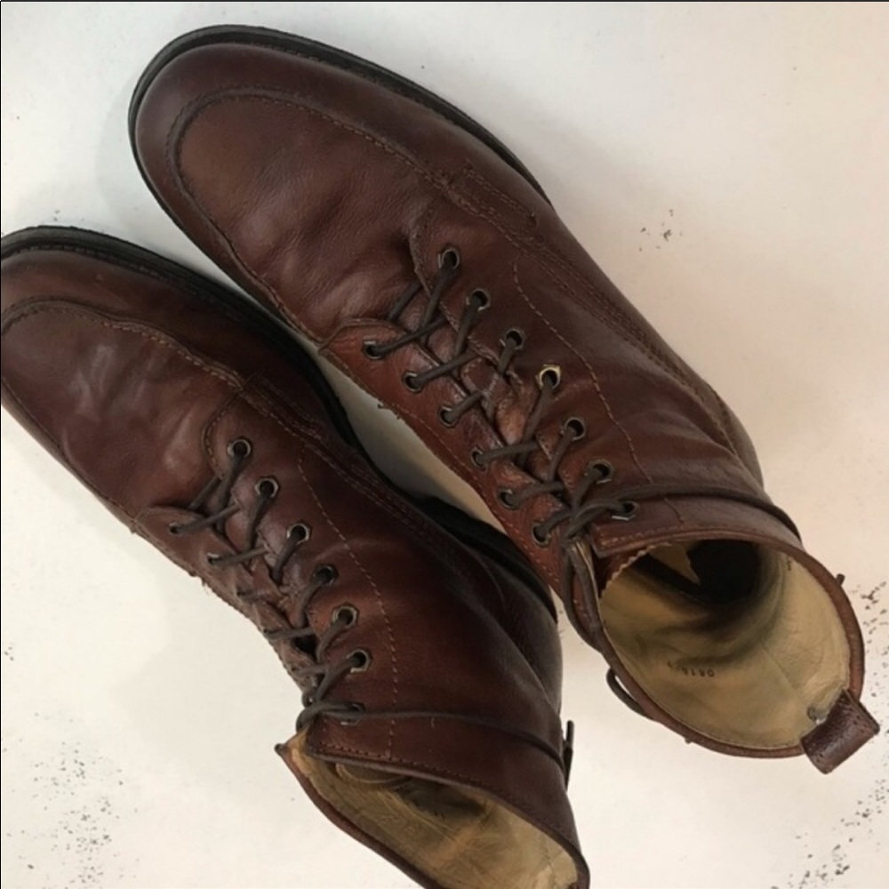 Frye men’s 11 mic toe Phillip brown combat boot